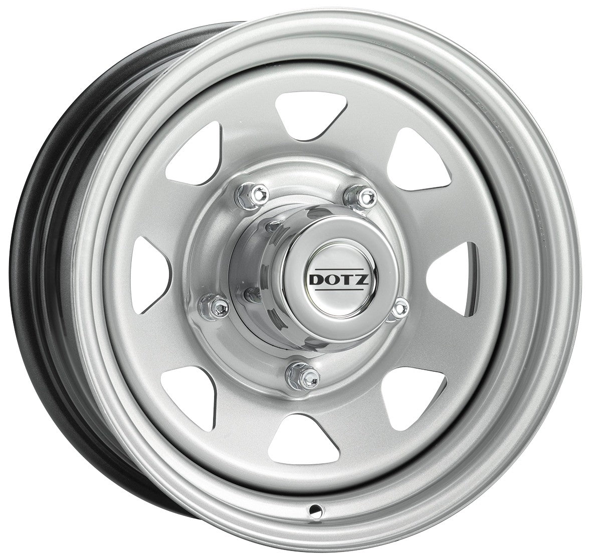 Dotz Dakar silver (ohne Nabenbecher) Stahlfelge 6x15 Zoll ET0 LK 5x139.7 ML110.5 – Bild 3