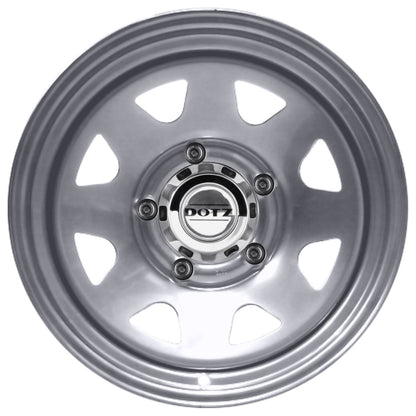 Dotz Dakar silver (ohne Nabenbecher) Stahlfelge 6x15 Zoll ET0 LK 5x139.7 ML110.5 – Bild 4