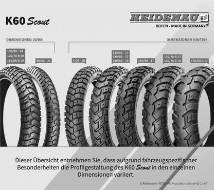 Heidenau K60 SCOUT 180/55 R17 73T