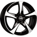 DBV 5SP 001 schwarz glänzend front poliert Alufelge 8x18 Zoll ET40 LK 5x108 ML74.1