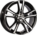DBV Andorra schwarz glänzend front poliert Alufelge 8x19 Zoll ET48 LK 5x112 ML74.1