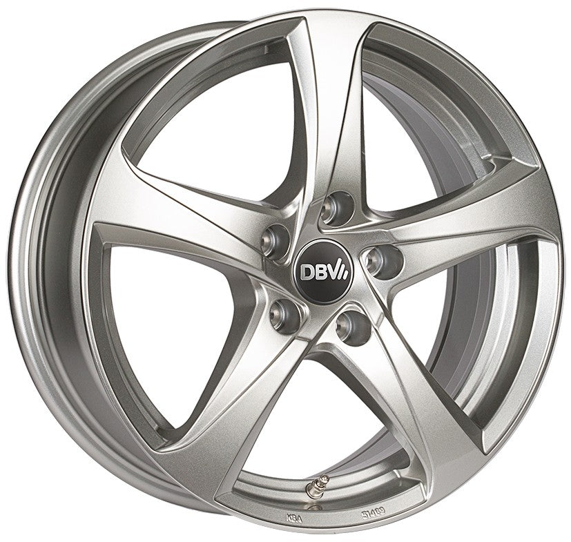 DBV 5SP 001 shadow silber glänzend lackiert 8x18 ET45 - LK5/114.3 ML74.1