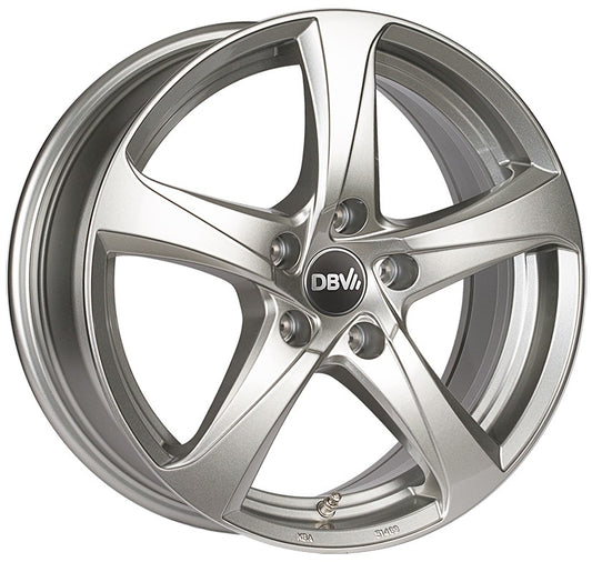DBV 5SP 001 shadow silber glänzend lackiert 8x18 ET45 - LK5/114.3 ML74.1