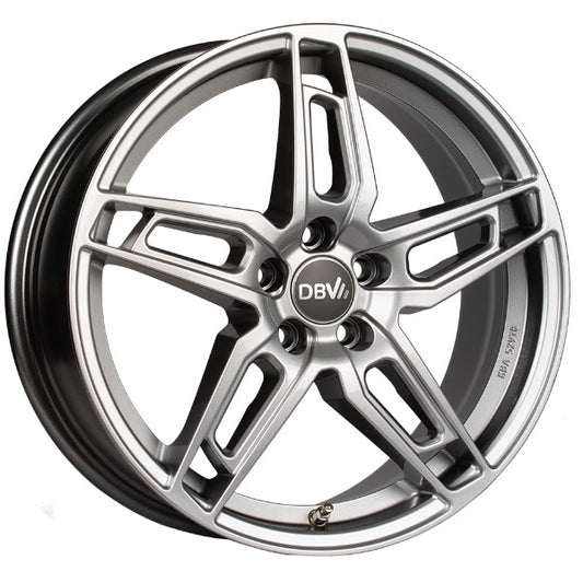 DBV 5DS 005 shadow silber 7x17 ET48 - LK5/100 ML60.1