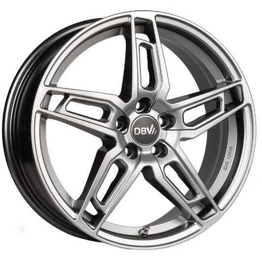 DBV 5DS 005 shadow silber 7x17 ET43 - LK5/112 ML70.1