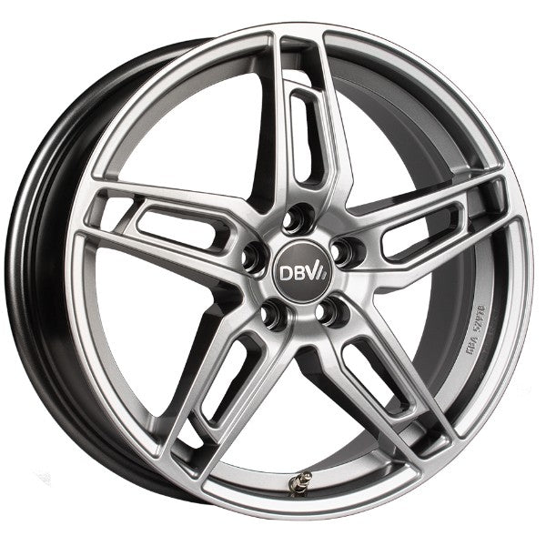 DBV 5DS 005 shadow silber 7x17 ET48 - LK5/114.3 ML71.6