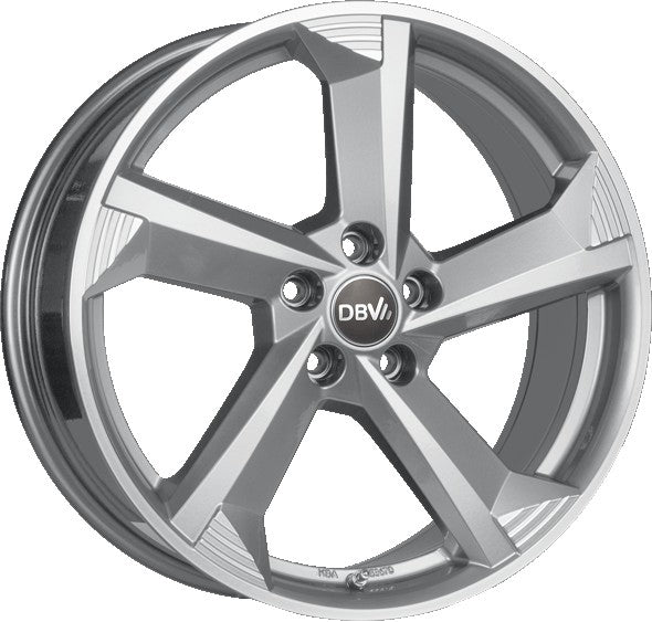 DBV Torino III hyper silber poliert 8x18 ET30 - LK5/112 ML70.1