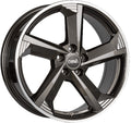 DBV Torino III anthrazit glänzend poliert Alufelge 8x18 Zoll ET48 LK 5x112 ML70.1