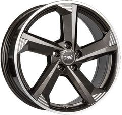 DBV Torino III anthrazit glänzend poliert Alufelge 8x19 Zoll ET45 LK 5x112 ML70.1