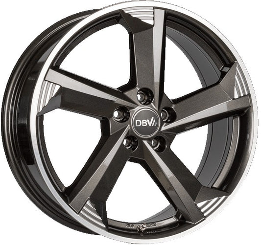 DBV Torino III anthrazit glänzend poliert 8.5x20 ET40 - LK5/108 ML70.1