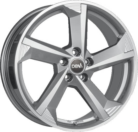 DBV Torino III hyper silber poliert 7.5x17 ET48 - LK5/114.3 ML71.6