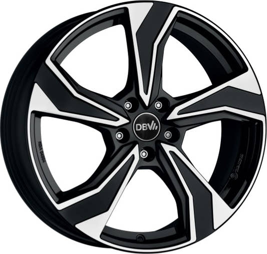 DBV Venezia KB schwarz poliert 6.5x16 ET46 - LK5/114.3 ML67.1