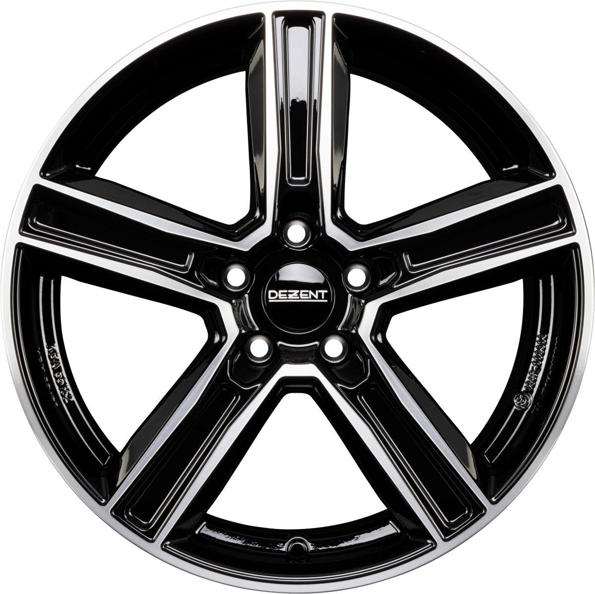 DBV Vegas KG schwarz glänzend front poliert Alufelge 8.5x18 Zoll ET40 LK 5x112 ML66.6 – Bild 2