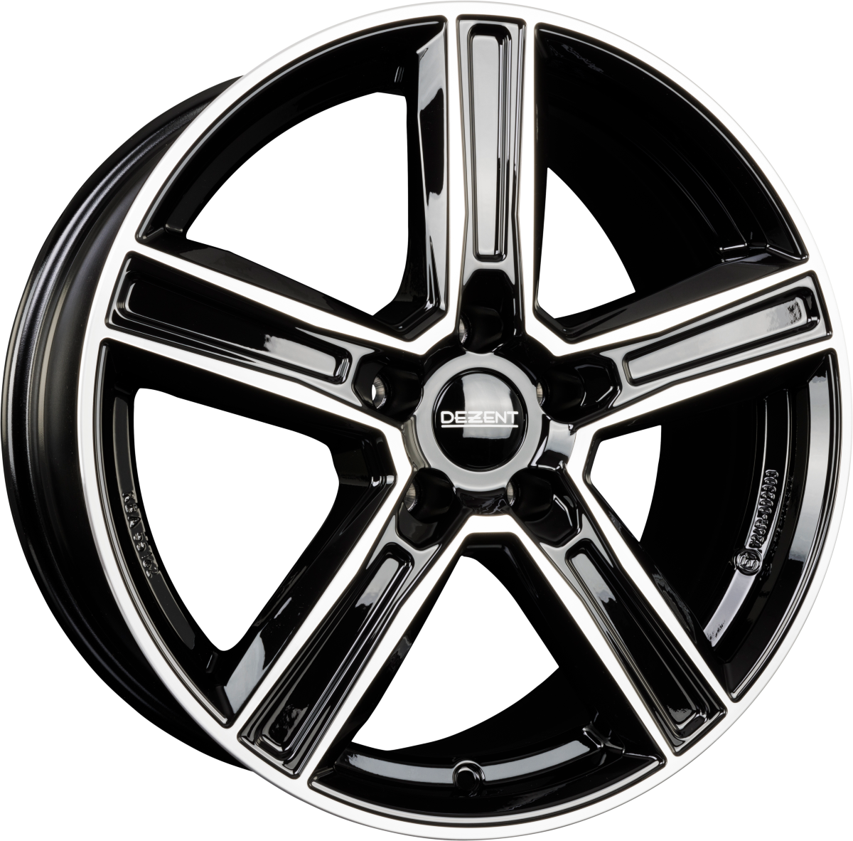 DBV Vegas KG schwarz glänzend front poliert Alufelge 8.5x18 Zoll ET40 LK 5x112 ML66.6 – Bild 3
