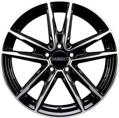 DBV Florida KF schwarz glänzend front poliert Alufelge 8x19 Zoll ET48 LK 5x108 ML63.4 – Bild 2
