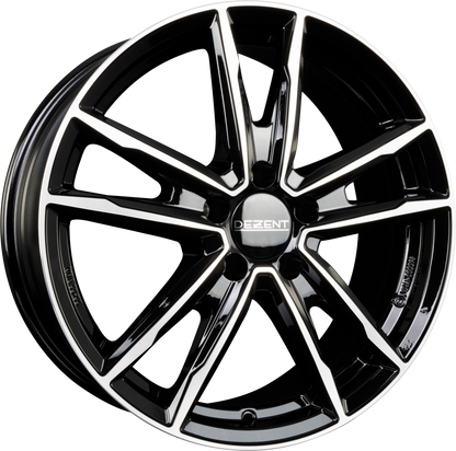 DBV Florida KF schwarz glänzend front poliert Alufelge 8x19 Zoll ET48 LK 5x108 ML63.4 – Bild 3