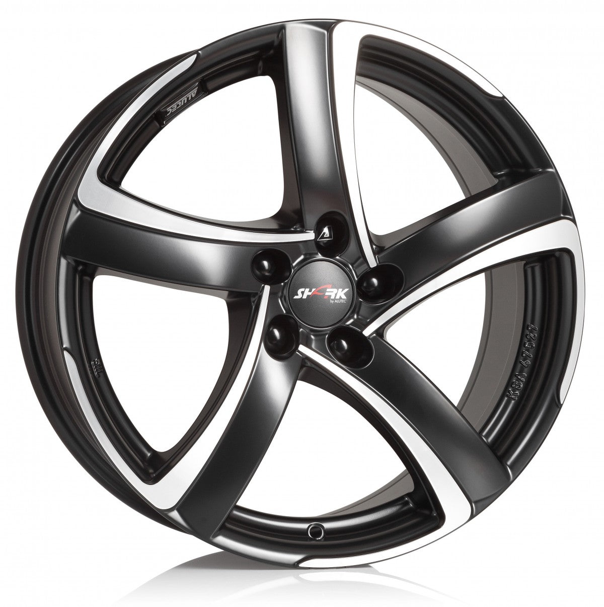 Alutec Shark racing-black polished Alufelge 6x16 Zoll ET25 LK 4x108 ML65.1