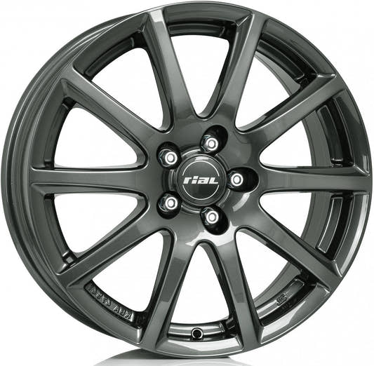 Rial Milano titanium Alufelge 7x17 Zoll ET47 LK 5x108 ML70.1