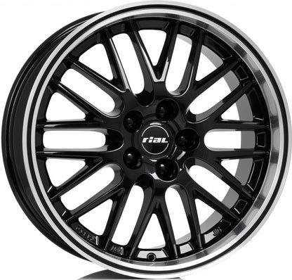 Rial Norano diamant schwarz hornpoliert Alufelge 8.5x18 Zoll ET42 LK 5x114.3 ML70.1