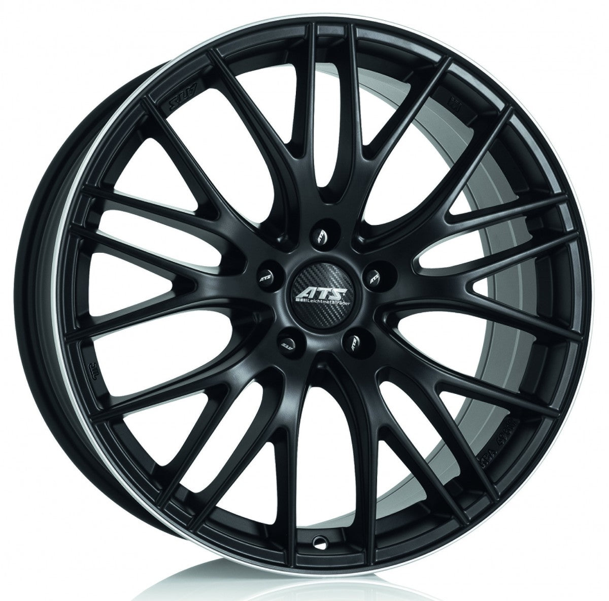 ATS Perfektion racing-schwarz / horn poliert Alufelge 8x18 Zoll ET42 LK 5x112 ML70.1