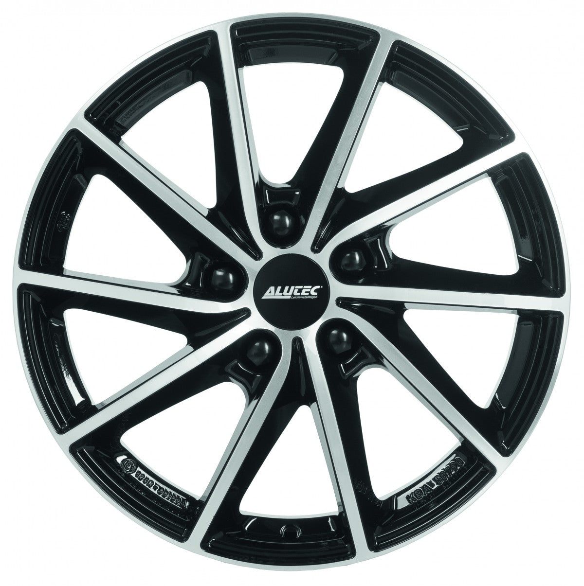 Alutec Singa diamant-schwarz frontpoliert Alufelge 7x17 Zoll ET51 LK 5x114.3 ML67.1 – Bild 2