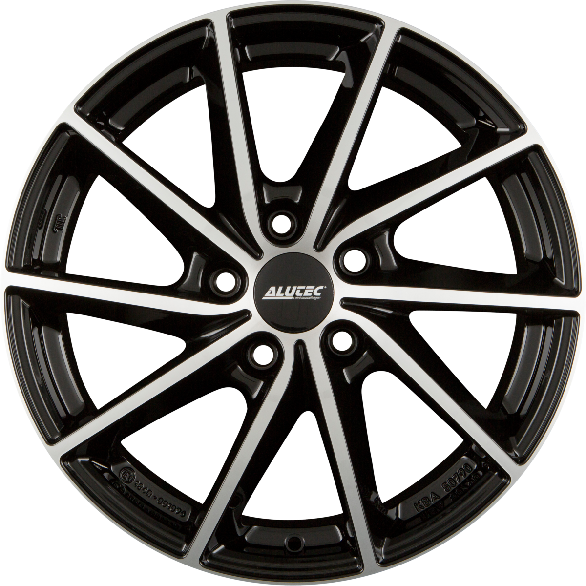 Alutec Singa diamant-schwarz frontpoliert Alufelge 6x15 Zoll ET47 LK 4x100 ML54.1 – Bild 6