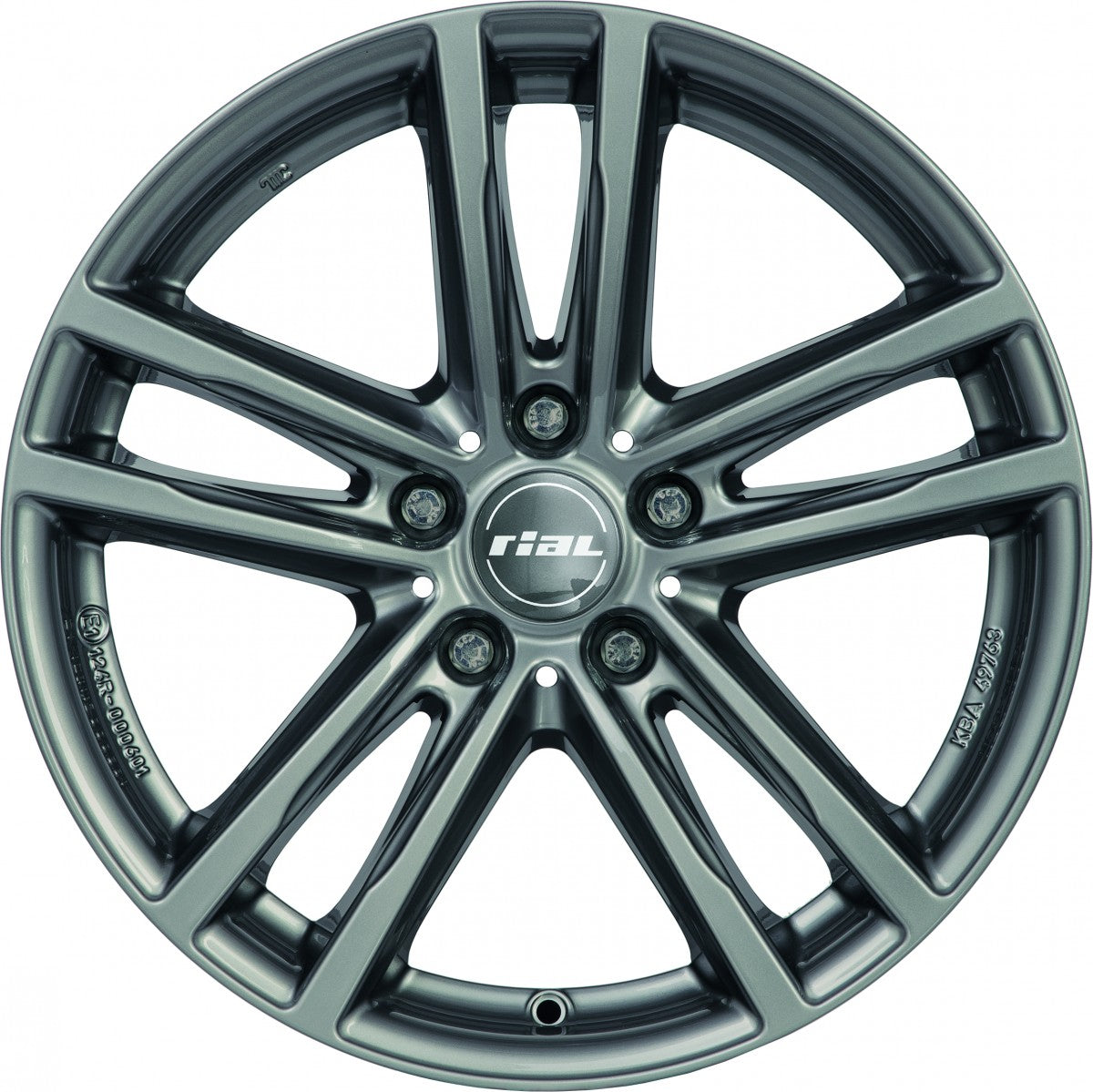 Rial X10 metal-grey 7.5x17 ET43 - LK5/120 ML72.6