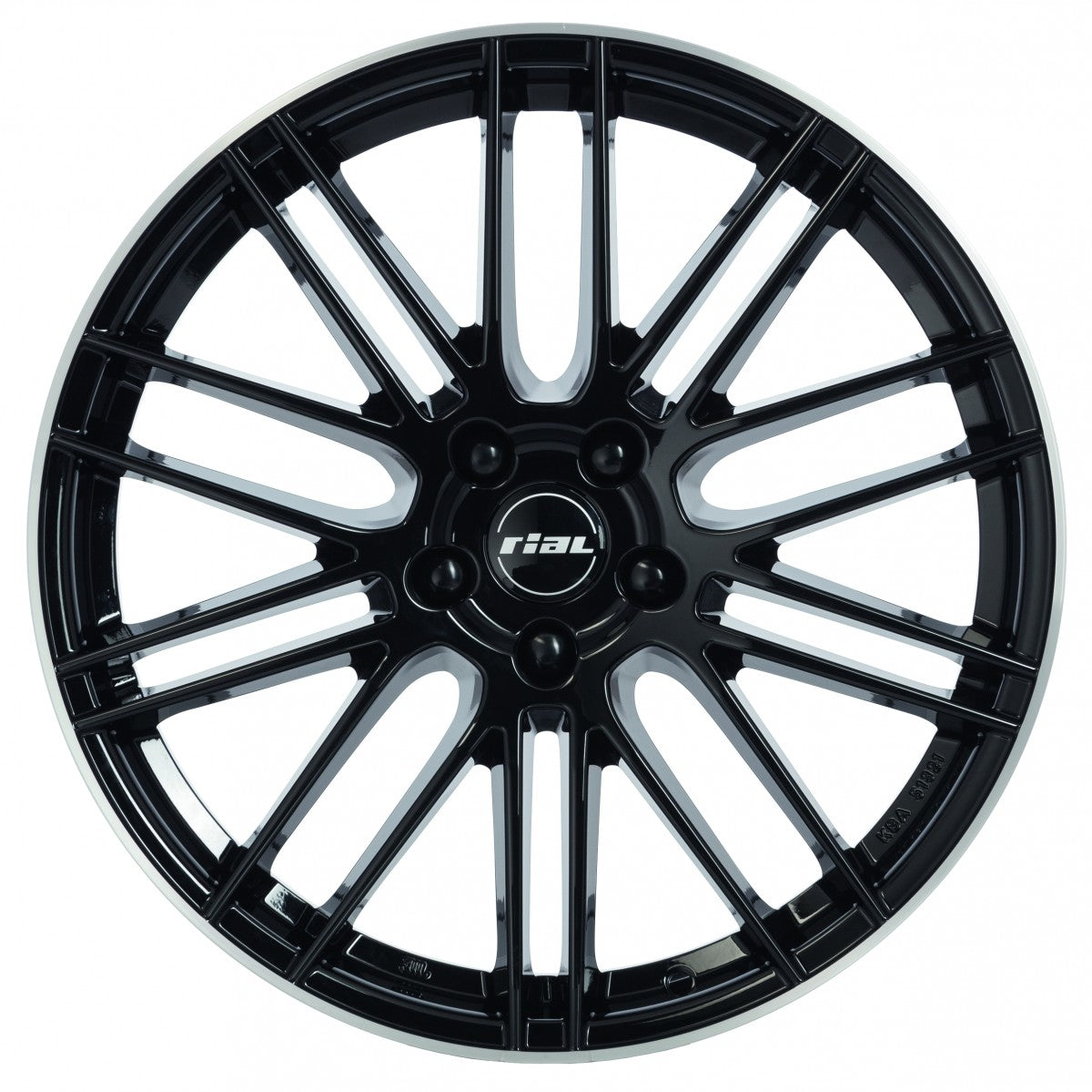 Rial Kibo diamant-schwarz hornpoliert 8x18 ET45 - LK5/108 ML63.4