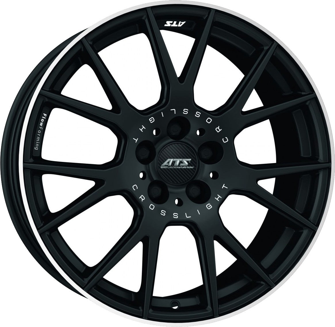 ATS Crosslight racing-schwarz hornpoliert 8.5x19 ET49 - LK5/108 ML75.1