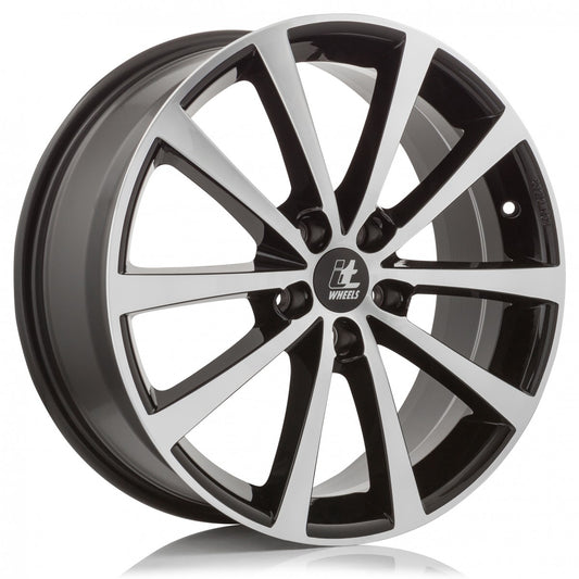 itWheels Alice gloss black polished 7x17 ET35 - LK5/100 ML57.1