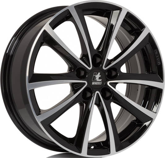 itWheels Elena gloss black polished 8x18 ET50 - LK5/120 ML65.1