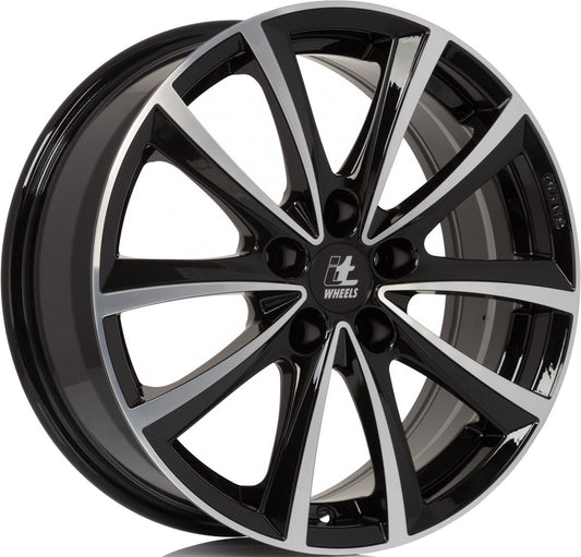 itWheels Elena gloss black polished 8x18 ET50 - LK5/120 ML65.1