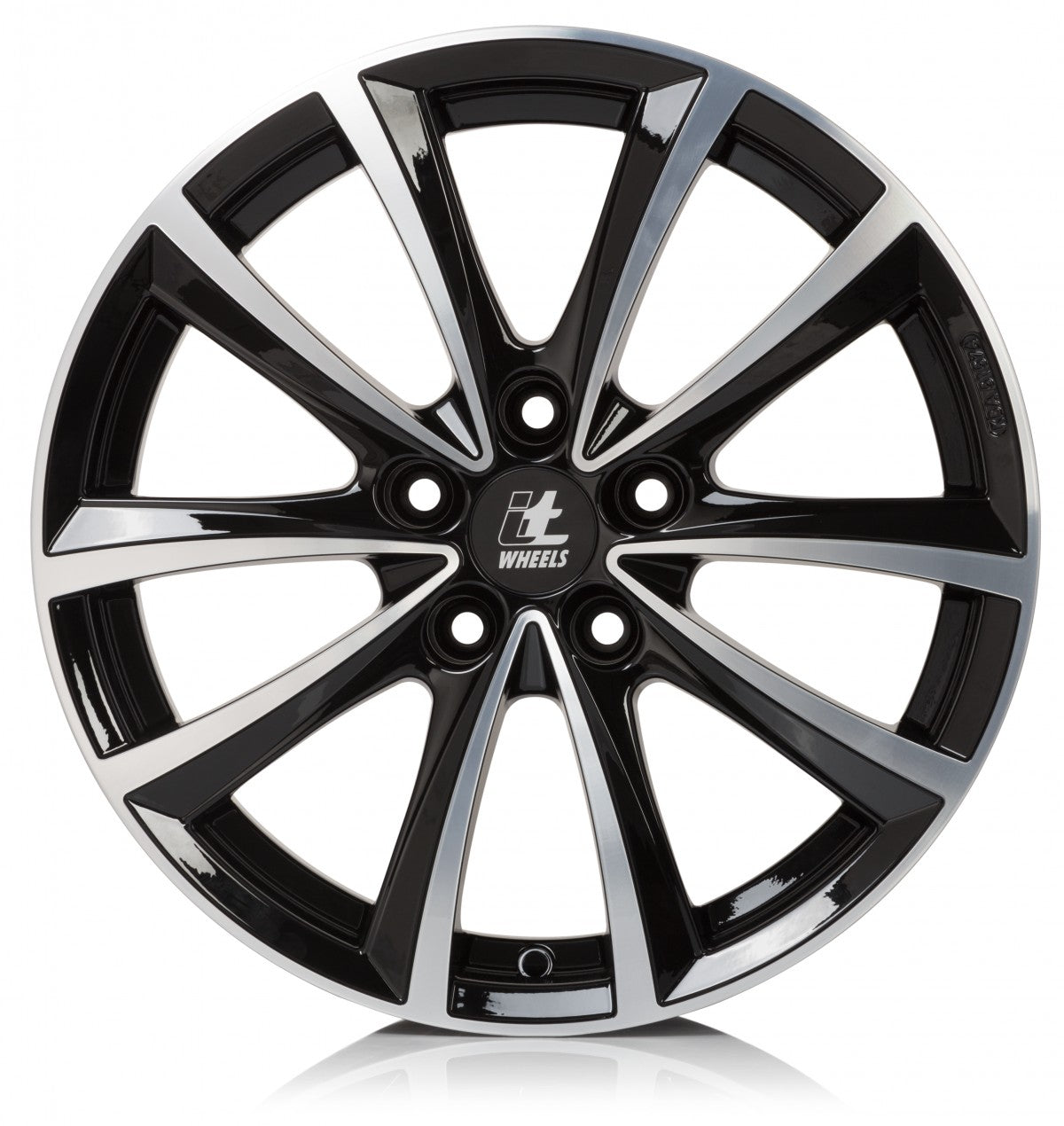 itWheels Elena gloss black polished 8x18 ET50 - LK5/120 ML65.1