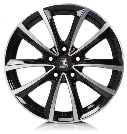 itWheels Elena gloss black polished 8x18 ET50 - LK5/120 ML65.1