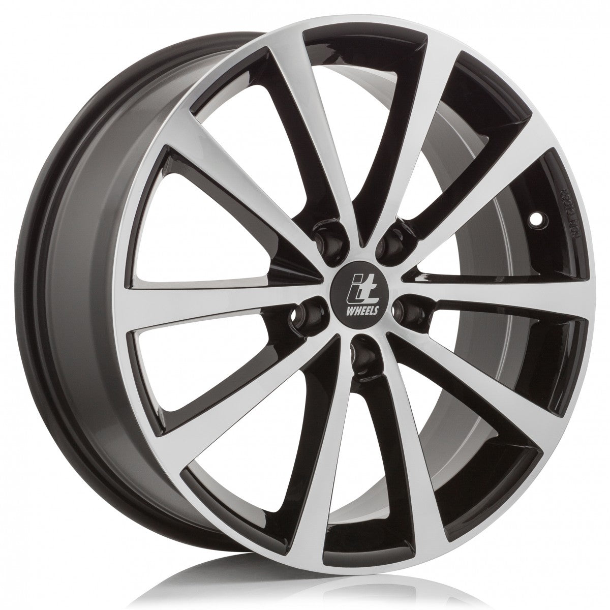 itWheels Alice gloss black polished 7x17 ET45 - LK5/100 ML57.1