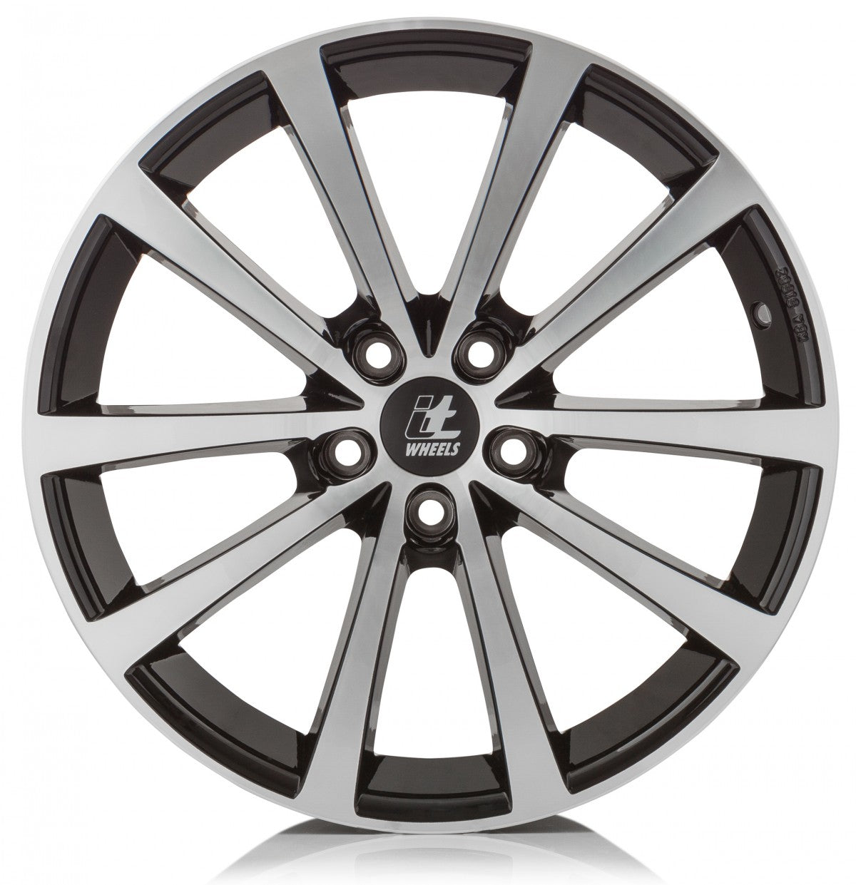 itWheels Alice gloss black polished 7x17 ET45 - LK5/100 ML57.1
