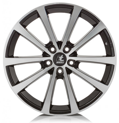 itWheels Alice gloss black polished 7x17 ET45 - LK5/100 ML57.1