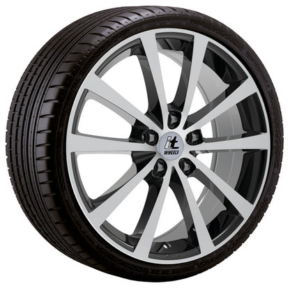 itWheels Alice gloss black polished 7x17 ET45 - LK5/100 ML57.1