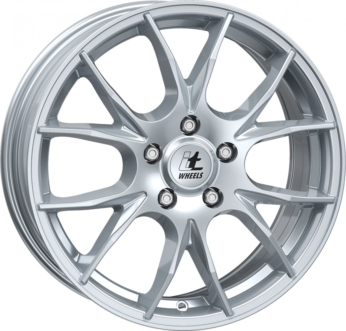 itWheels Kira gloss silver Alufelge 7.5x17 Zoll ET48 LK 5x114.3 ML74.1
