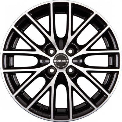Borbet BS4 black polished 7x16 ET45 - LK4/100 ML64.1