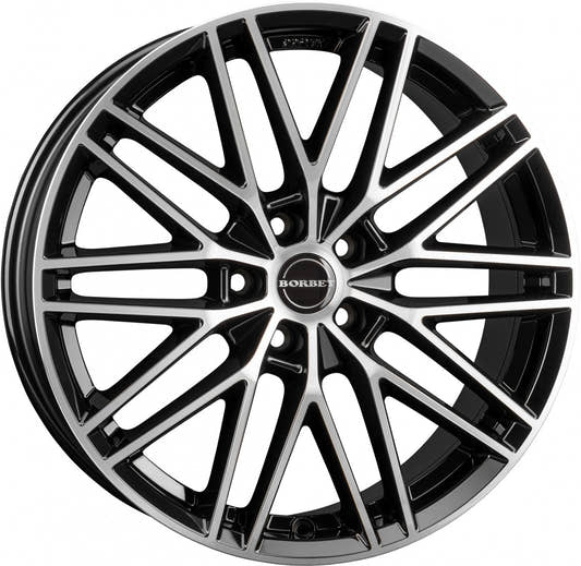Borbet BS5 black polished 7.5x17 ET50 - LK5/114.3 ML72.5