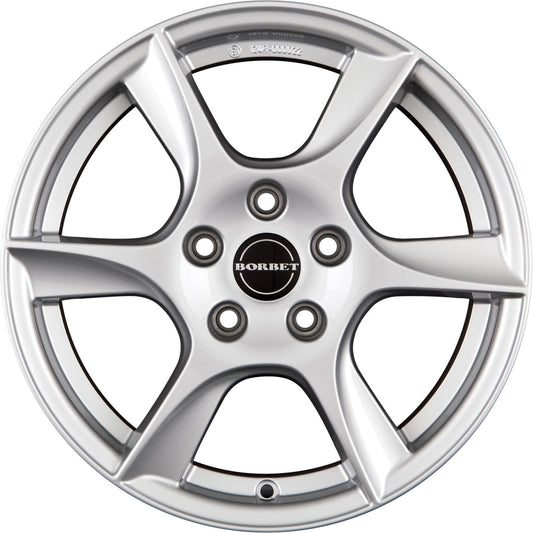 Borbet TL brilliant silver 6-Speiche 7.5x16 ET37 - LK5/112 ML66.5