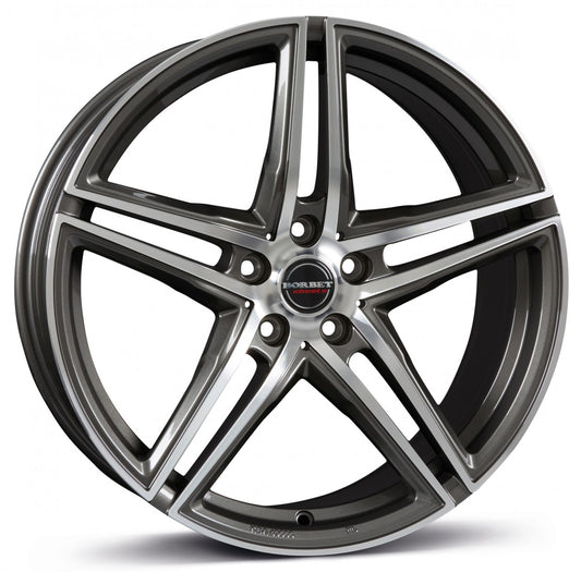 Borbet XRT graphite polished 8x18 ET40 - LK5/112 ML72.5