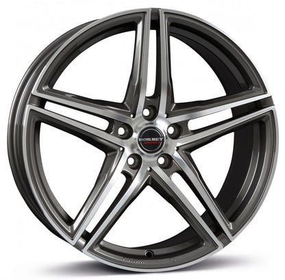 Borbet XRT graphite polished 8x18 ET35 - LK5/114.3 ML72.5