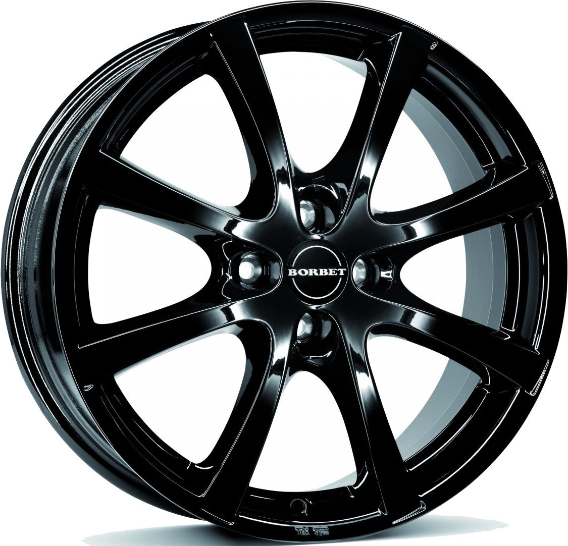 Borbet LV4 black glossy 5.5x14 ET35 - LK4/100 ML64