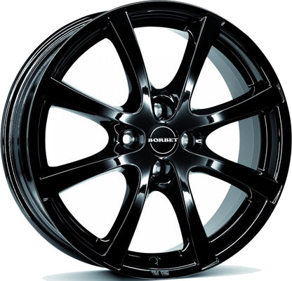 Borbet LV4 black glossy 7x16 ET25 - LK4/108 ML65.1