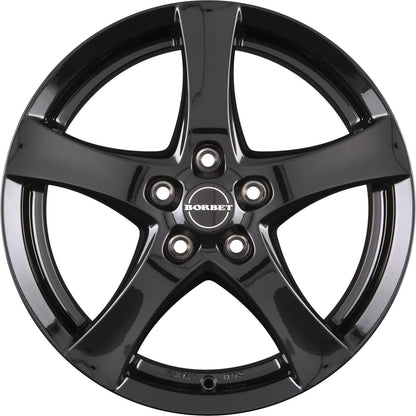 Borbet F black glossy 6.5x16 ET25 - LK4/108 ML65.1