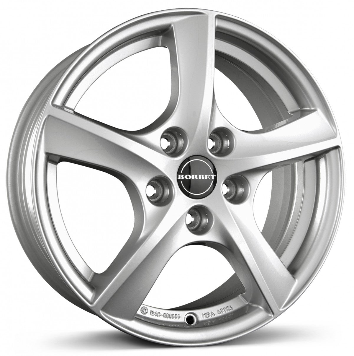 Borbet TL brilliant silver 5-Speiche Alufelge
