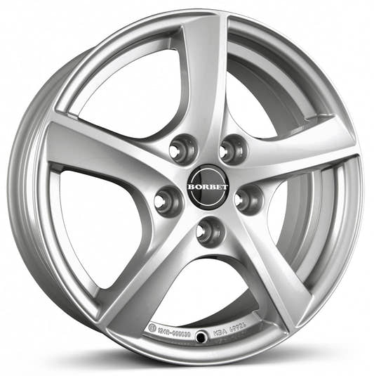 Borbet TL brilliant silver 5-Speiche 6.5x16 ET50 - LK5/114.3 ML67.1