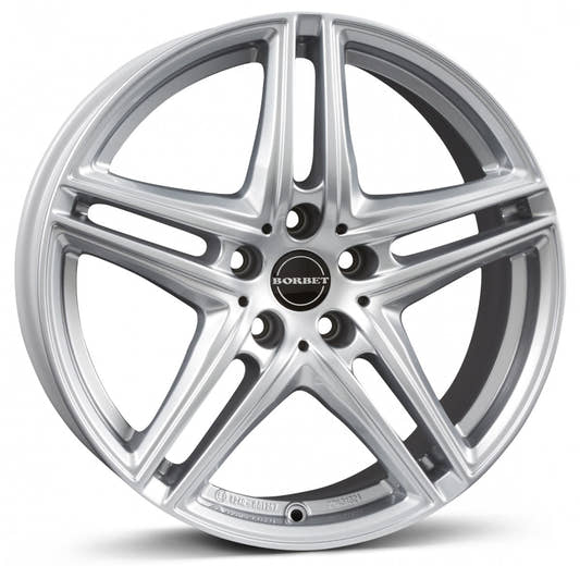 Borbet XR brilliant silver 7.5x16 ET40 - LK5/112 ML66.6